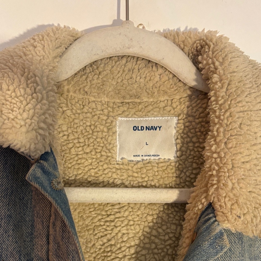 Old Navy Denim Jacket with Sherpa Collar